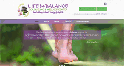 Desktop Screenshot of lifeinbalancecenter.com