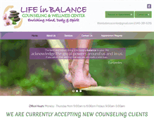 Tablet Screenshot of lifeinbalancecenter.com